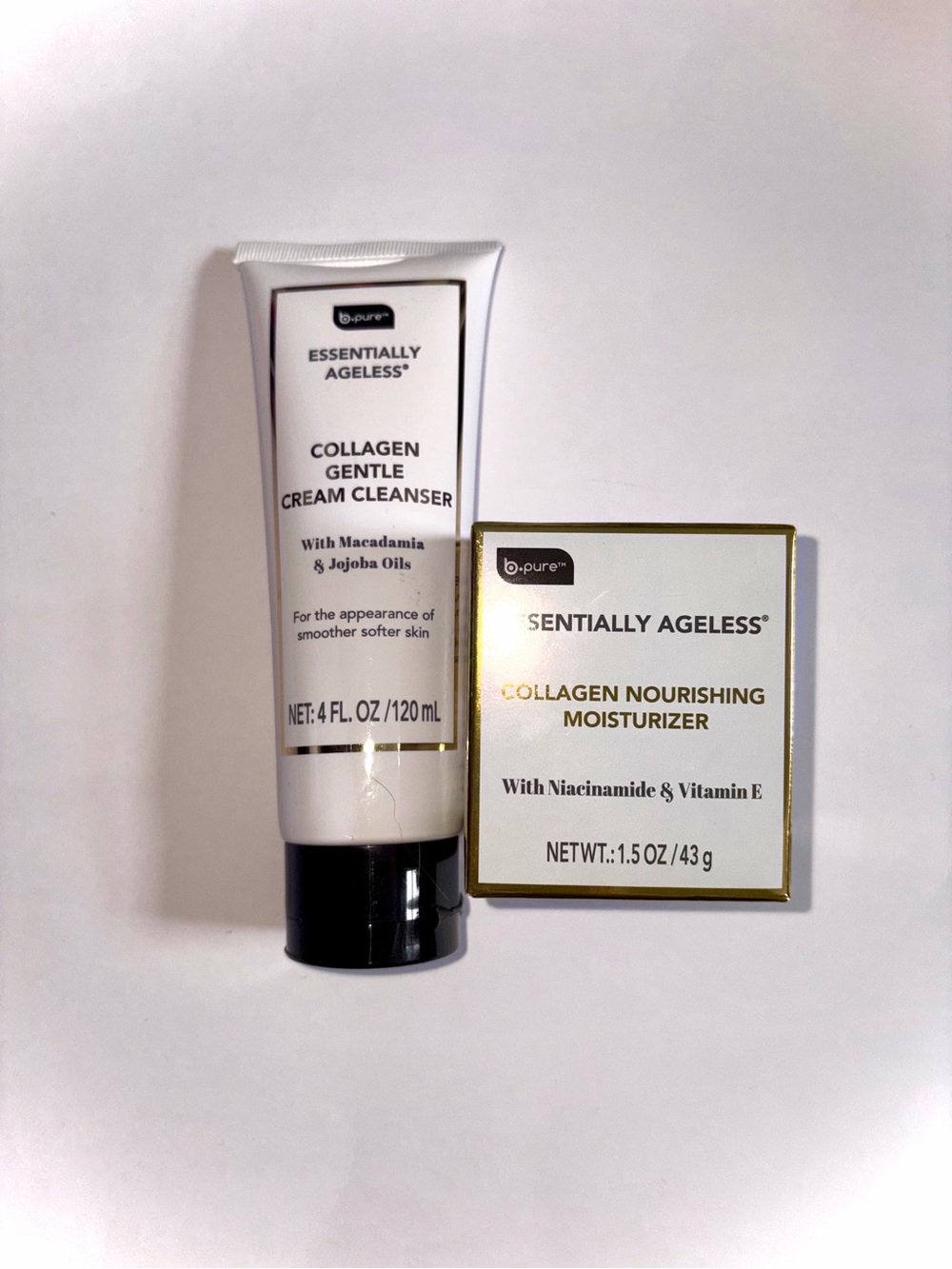 B. Pure Essentially Ageless Collagen Skincare Duo: Cream Cleanser & Moisturizer